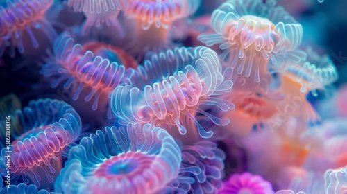 Vibrant Underwater Coral Reef Ecosystem in Bloom