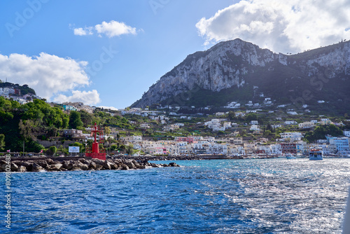 The harbor of the island of Capri, Campanian Archipelago, Italy photo