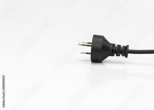 Quadro su tela Three prongs plug isolated on white background