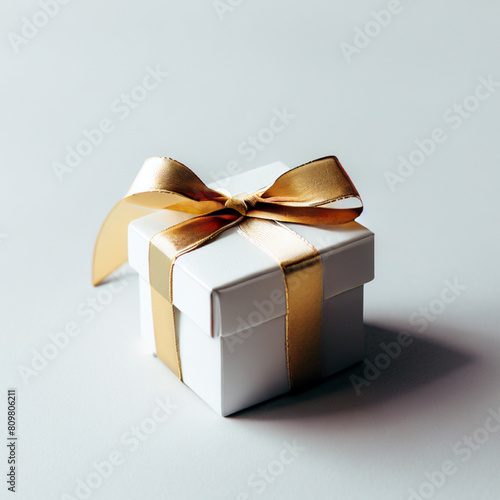 gift box with gold ribbon © JupiterArts
