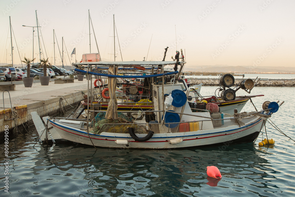 fishing boats in the port country