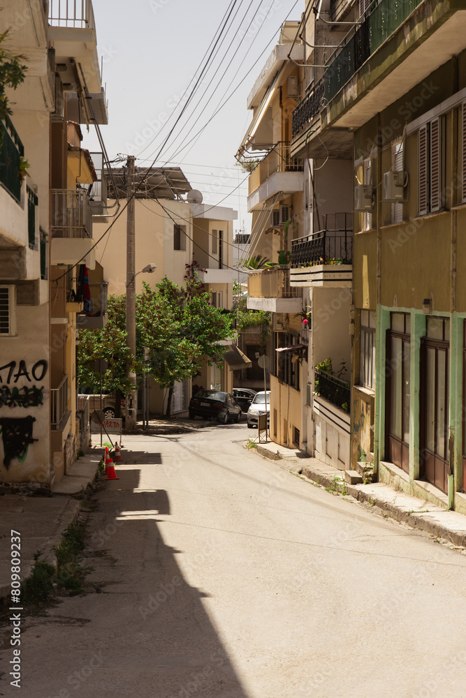 street in the old city in the Greece