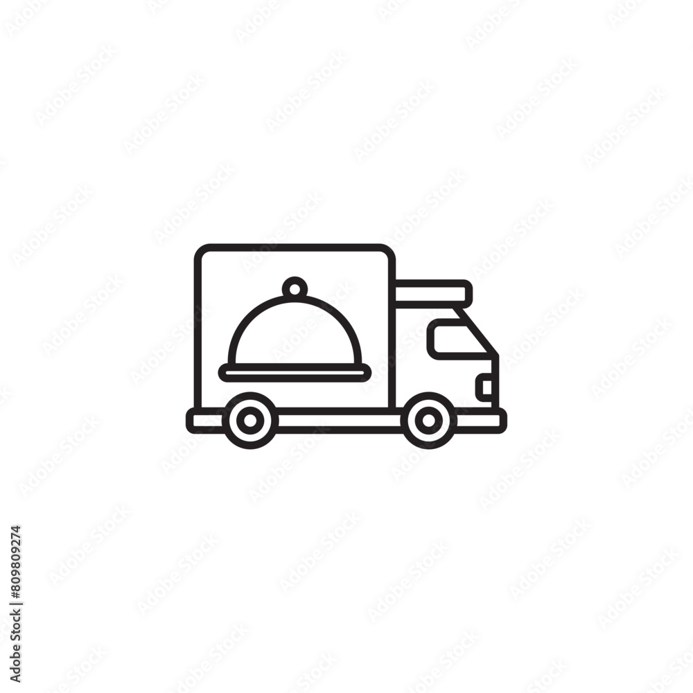 Delivery Truck icon design with white background stock illustration