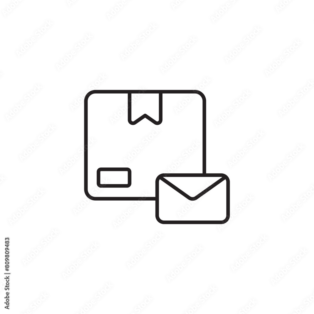 Parcel icon design with white background stock illustration Parcel icon design with white background stock illustration