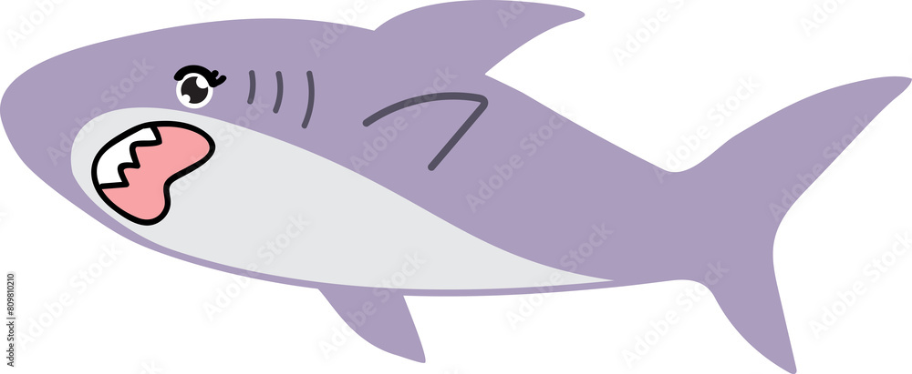 cute shark cartoon art, sea animal cute shark cartoon art, sea animal
