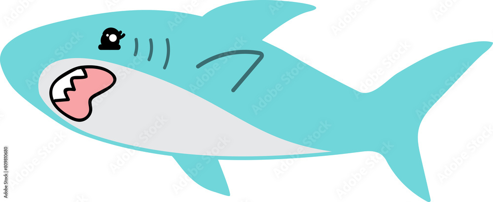cute shark cartoon art, sea animal cute shark cartoon art, sea animal