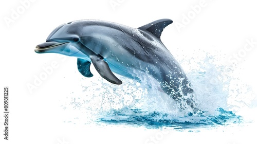Dolphin jumping out of water © Jing