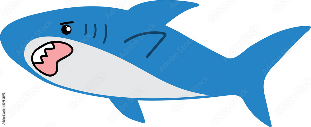 cute shark cartoon art, sea animal cute shark cartoon art, sea animal