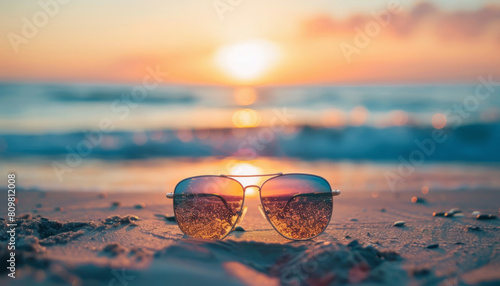 Wallpaper Mural sunglasses on the beach Torontodigital.ca