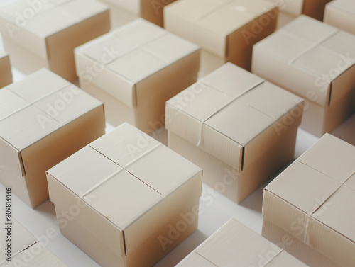 Supply Chain Storage: Cardboard Box Logistics © verticalia