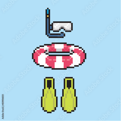 scuba diving stuff pixel art