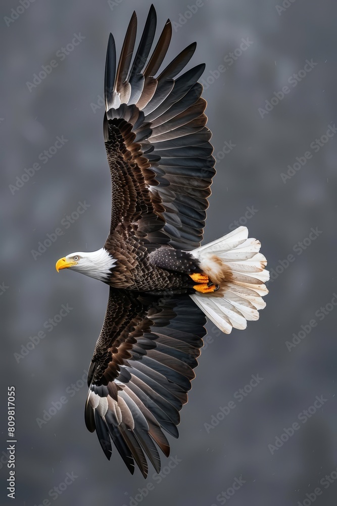 Fototapeta premium The Bald Eagle is a bird of prey found in North America. It is the national bird of the United States.