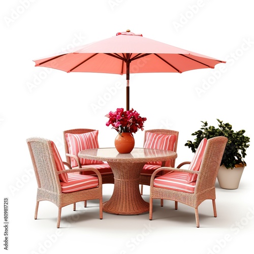 Patio furniture coralpink photo