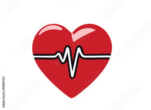 heart and heartbeat symbol