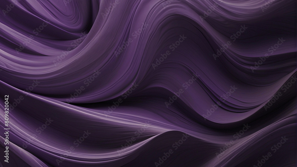 Fototapeta premium Modern purple abstract, wavy curvy swirl flowing 3d motion background