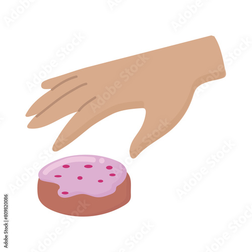 Touch dessert icon clipart avatar logotype isolated vector illustration