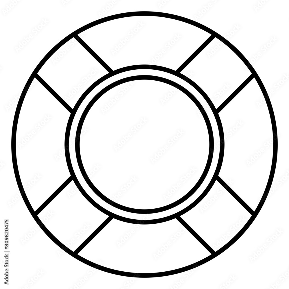 Lifebouy icon on white background Lifebouy icon on white background