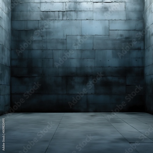 Empty concrete basement with lateral lights, Interior concept background photo