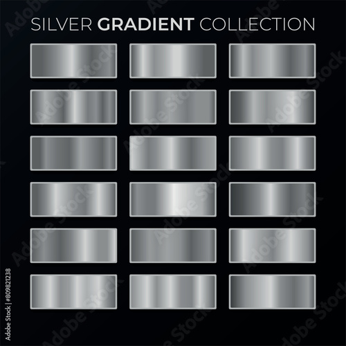 Silver background texture vector icon seamless pattern. Light, realistic, elegant, shiny, metallic and silver gradient illustration. Mesh vector. Design for frame, ribbon, coin, abstract.