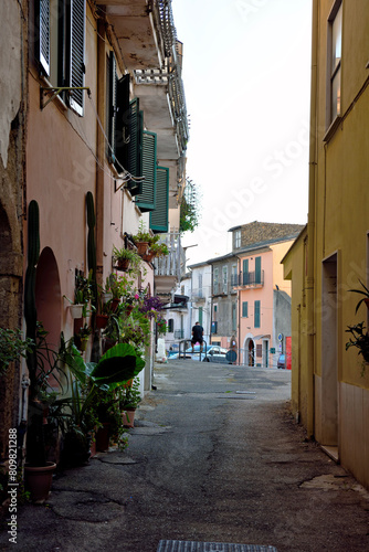 Tableau sur toile the historic center of Ceprano Frosinone Italy