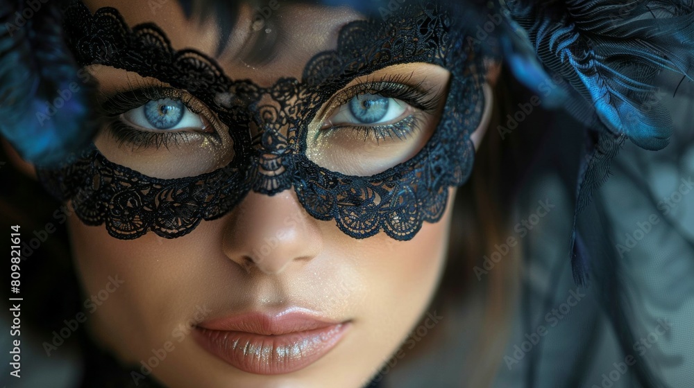 Beautiful Woman Adorned with a Mask Beautiful Woman Adorned with a Mask