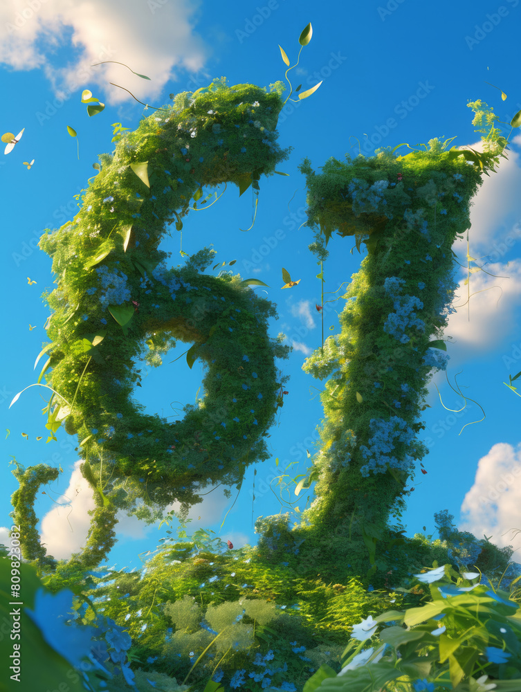 Obraz premium Number of floral and plant composition: 61