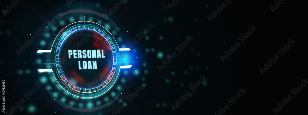 Business, Technology, Internet and network concept. Loan personal finance. 3d illustration Business, Technology, Internet and network concept. Loan personal finance. 3d illustration