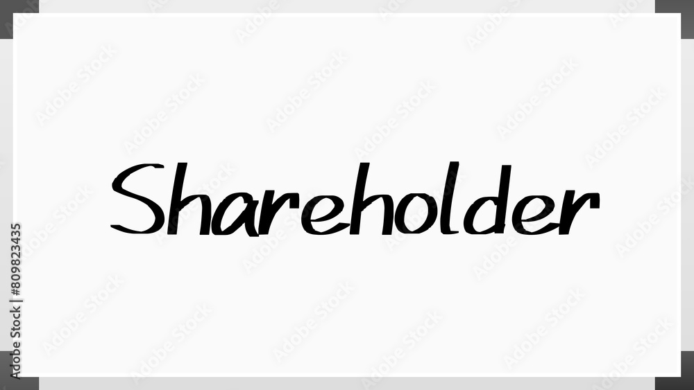 Shareholder のホワイトボード風イラスト Shareholder のホワイトボード風イラスト