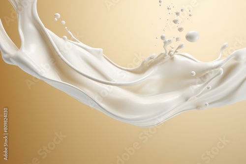 Drippy Splash of milk. Paint fresh food. Generate Ai