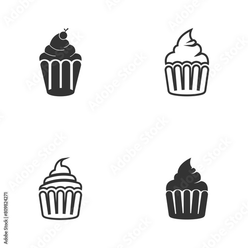 Cake sign icon vector illustration design template