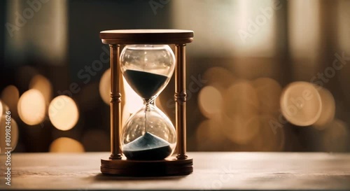 hourglass on the table