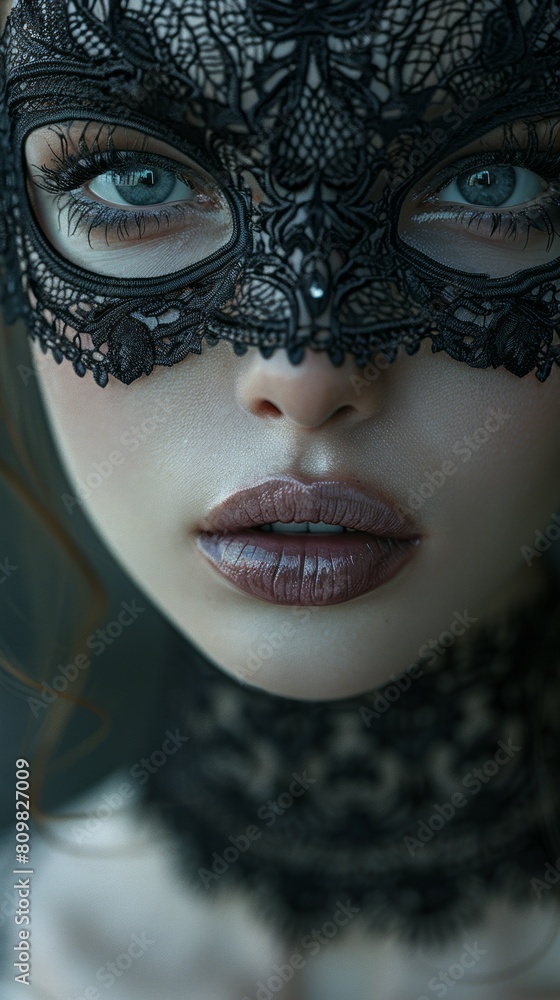 Beautiful Woman Adorned with a Mask Beautiful Woman Adorned with a Mask