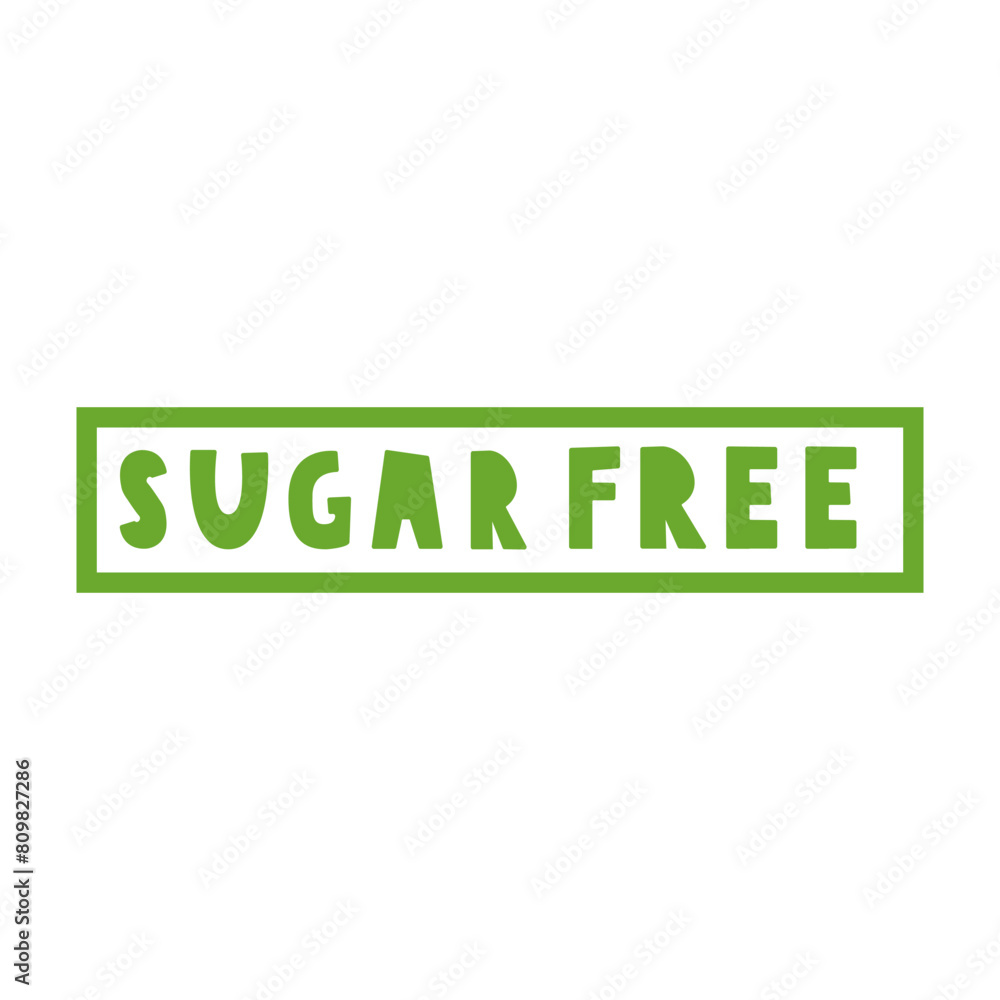 Fototapeta premium Sugar free. Vector graphic design. Badge. Illustration on white background.