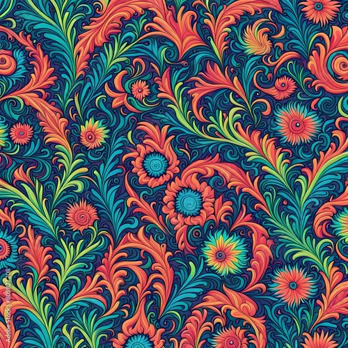 Psychedelic Tie-Dye Seamless Pattern