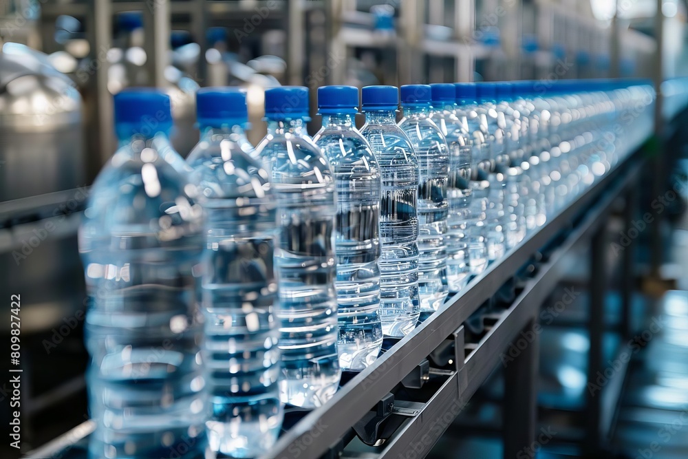 pristine efficiency clear water bottles on modern conveyor belt hygienic automated bottling plant production pristine efficiency clear water bottles on modern conveyor belt hygienic automated bottling plant production