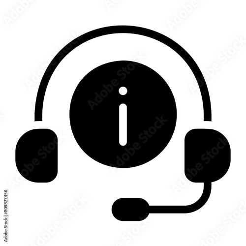 customer service glyph icon