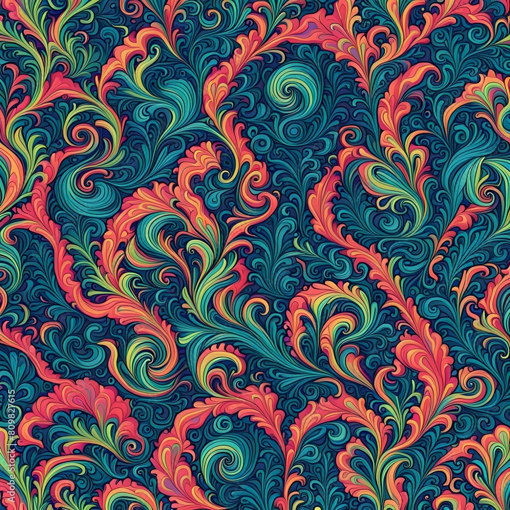 Psychedelic Tie-Dye Seamless Pattern