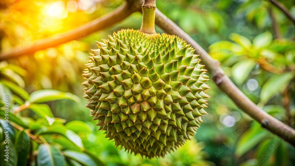 Durian fruit on the tree Durian fruit on the tree
