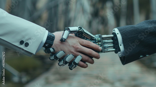 Human and Robot Handshake © vetre