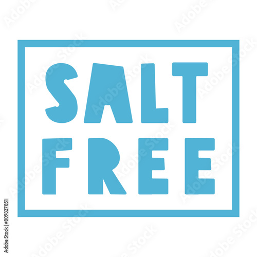 Salt free. Badge. Graphic design. Vector illustration on white background. photo