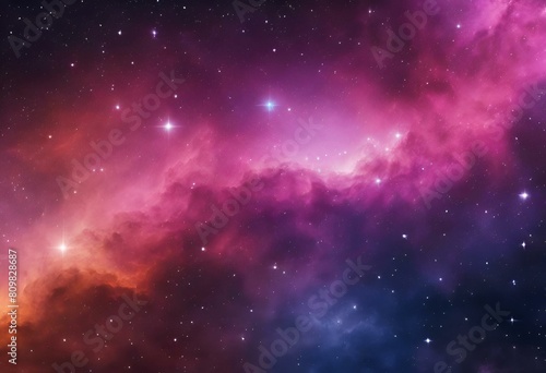 AI generated illustration of starry sky with nebula