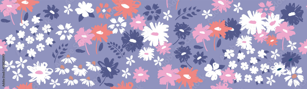 Floral background for textile, swimsuit, pattern covers, surface, wallpaper, gift wrap.