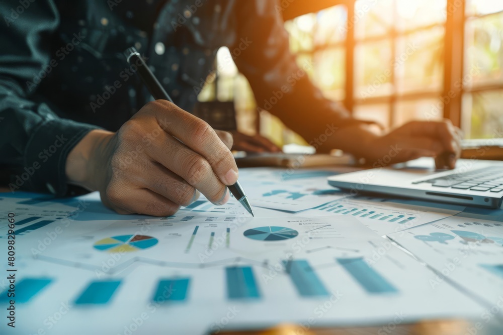 strategic financial planning businessman building graphs and diagrams for next years business strategy concept illustration strategic financial planning businessman building graphs and diagrams for next years business strategy concept illustration