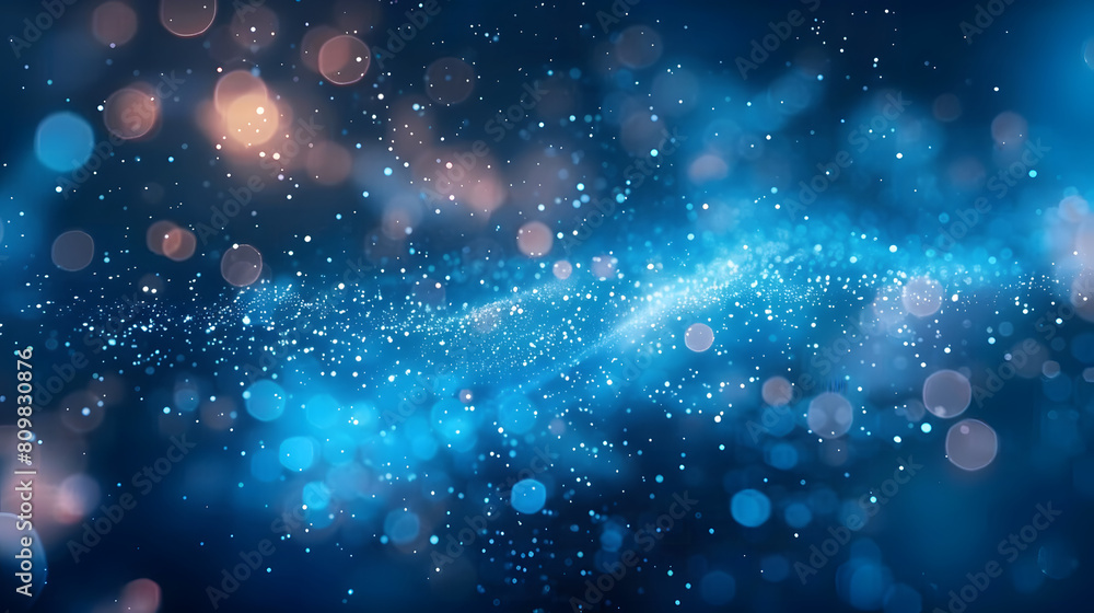 Obraz premium Abstract Blue Defocused Blurred Motion Background.