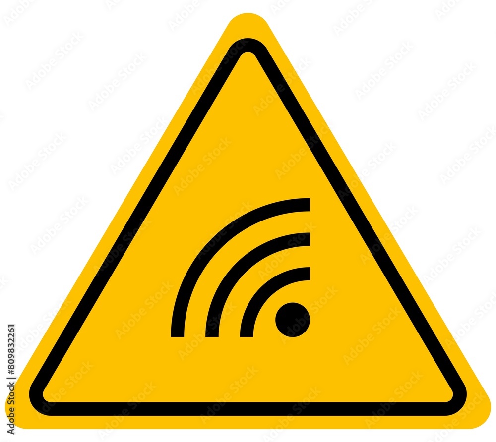 Wi-fi warning sign background vector Wi-fi warning sign background vector