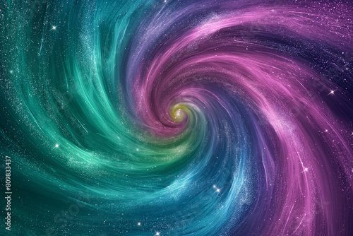 abstract background with galaxy, Embark on a cosmic journey through the vibrant depths of space, where a colorful abstract spiral galaxy awaits, conjured by the brilliance of generative AI photo