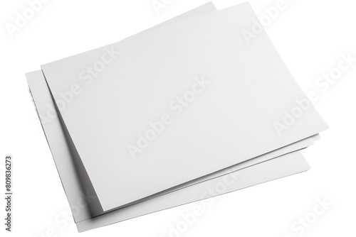 Stack of White Paper Sheets Isolated on White Transparent Background, PNG

