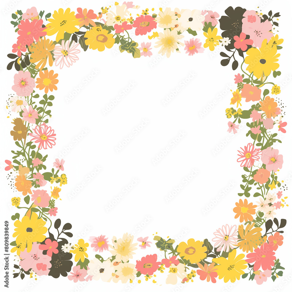 flower frame illustration, frame made of flowers, poster illustration, flower Wreath, background, poster, wedding, card, flower frame illustration, frame made of flowers, poster illustration, flower Wreath, background, poster, wedding, card,