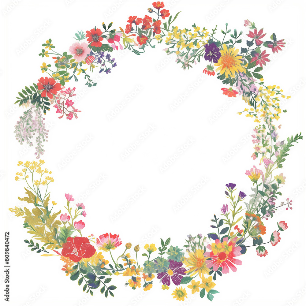 flower frame illustration, circle frame made of flowers, poster illustration, flower Wreath, background, poster, wedding, card, flower frame illustration, circle frame made of flowers, poster illustration, flower Wreath, background, poster, wedding, card,