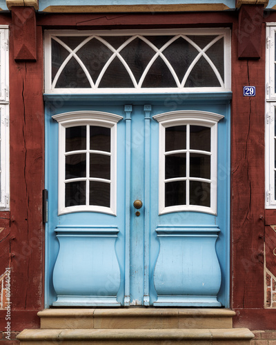 Beautiful colorful old wooden in the old town of Luneburg  Lower Saxony  Germany